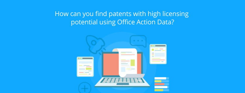 find patents for licensing office action