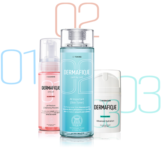 ITC Dermafique skincare products