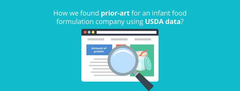 How we found prior art for an infant food formulation company using USDA data?