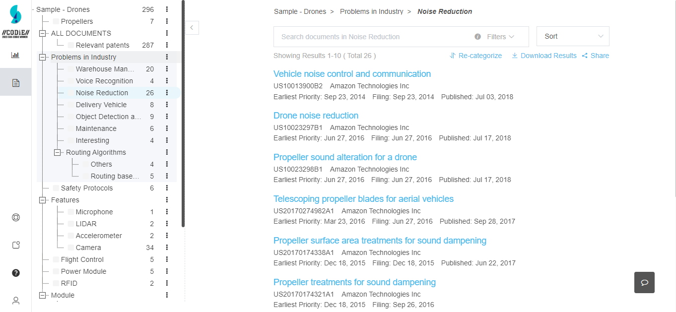 AI patent analysis and categorization by SLATE