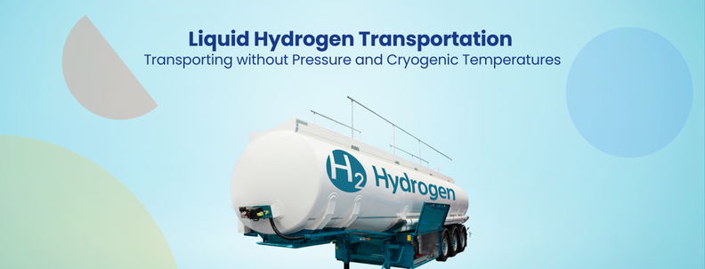 Liquid Hydrogen Transportation Transporting without Pressure and Cryogenic Temperatures